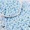 Opaque Colours Luster Glass Seed Beads, Donut, Light Blue, 6.5x3mm, Hole: 1.8mm, about 1363pcs/pound