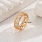 Elegant Cloud Pattern Brass Cubic Zirconia Ring for Women Casual Vacation Wear, Golden, US Size 8(18.1mm)