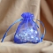 Organza Gift Drawstring Bags, Jewelry Pouches, Wedding Party Christmas Favor Gift Bags, Rectangle, Cornflower Blue, 18x13cm