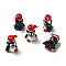 Lampwork Beads Strands, Penguin, Black, 20x18x13mm, Hole: 1.4mm, about 25pcs/strand, 19.69''(50cm)