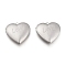 Non-Tarnish Valentine's Day 304 Stainless Steel Locket Pendants, Photo Frame Charms for Necklaces, Heart, Stainless Steel Color, Tray: 19x21.5mm, 29x29x7mm, Hole: 2mm