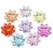 Transparent Acrylic Beads, Flower, Mixed Color, 38x35x8.5mm, Hole: 6mm, 150pcs/500g