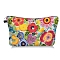 Polyester Cosmetic Pouches, Waterproof Clutch Bag, Toilet Bag for Women, Flower, Colorful, 22.5x13.5cm