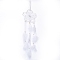 Handmade Flower Woven Net/Web with Feather Wall Hanging Decoration, with Beads & Cotton Thread, for Home Offices Amulet Ornament, WhiteSmoke, 610~670x155mm, Pendant: 530mm long