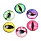 Half Round/Dome Dragon Eye Printed Glass Cabochons, Mixed Color, 20x6mm