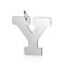 Tarnish Resistant 201 Stainless Steel Pendants, Letter, Stainless Steel Color, Letter.Y, 29.5x30x1.5mm, Hole: 4.5mm