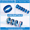 Unicraftale 18pcs 6 Size 201 Stainless Steel Grooved Finger Ring Settings DIY-UN0003-59-4
