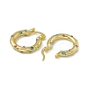 Colorful Cubic Zirconia Huggie Hoop Earrings EJEW-F294-15G-1