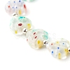 Handmade Millefiori Lampwork Stretch Bracelets BJEW-JB06371-05-5