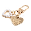 Cute ABS Plastic Imitation Pearl Pendant Decoration HJEW-L028-02G-01-2