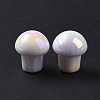 UV Plating Rainbow Iridescent Opaque Acrylic Beads OACR-C010-07F-2