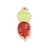 Light Gold Plated Alloy Enamel Pendants ENAM-M219-09KCG-01-1