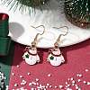 Christmas Theme Alloy Enamel Dangle Earrings EJEW-JE05830-03-2