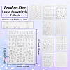 Olycraft 9 Sheets 9 Colors Laser Silver Nail Decals Stickers MRMJ-OC0003-63-2