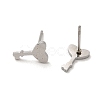 304 Stainless Steel Stud Earrings EJEW-P244-03P-2