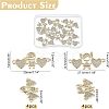 SUPERFINDINGS 8Pcs 2 Style  Brass Micro Pave Clear Cubic Zirconia Links Connectors ZIRC-FH0001-24-4