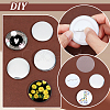 DIY Sublimation Blank Flat Round Brooch Pin Making Kit DIY-WH0430-387A-3