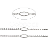 Handmade 304 Stainless Steel Rhombus Link Chains CHS-G025-02P-2