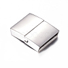 304 Stainless Steel Magnetic Clasps with Glue-in Ends X-STAS-I011-15-2