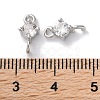 Rack Plating Brass Pave Clear Cubic Zirconia Connector Charms KK-Z039-39P-3