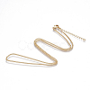 Brass Curb Chain Necklaces X-KK-T038-235G-1-1