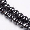 Magnetic Synthetic Hematite Beads Strands G-Q893-6mm-3