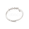 304 Stainless Steel Word Adjustable Ring RJEW-L107-028P-3