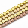 Electroplate Non-magnetic Synthetic Hematite Beads Strands G-T114-18-1
