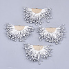 Polycotton(Polyester Cotton) Tassel Pendant Decorations X-FIND-T041-15-1