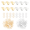 DICOSMETIC 112Pcs 4 Style 304 Stainless Steel Heart Lobster Claw Clasps and Open Jump Rings STAS-DC0001-14-1