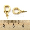 Brass Micro Pave Clear Cubic Zirconia Pendant Bail KK-G490-11G-3