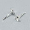 925 Sterling Silver Stud Earring Findings X-STER-T002-183S-2