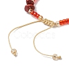 Natural & Synthetic Mixed Stone Chips & Handmade Seed Beads Braided Bracelet Making AJEW-MZ00004-4