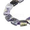 Natural Purple Fluorite Beads Strands G-F725-35-3