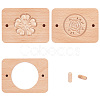 3 Styles Rose & Sakura Wooden Hand Press Moon Cake Maker WOOD-FG0001-43-1