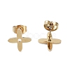 Vacuum Plating 304 Stainless Steel Stud Earrings for Women EJEW-A048-20G-2