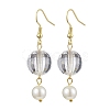 Acrylic Faceted Round Dangle Earrings EJEW-JE05833-1