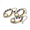 Tibetan Style Alloy Mixed Stone Watch Bracelets BJEW-JB01754-1