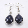 Natural & Synthetic Mixed Stone Dangle Earrings EJEW-P143-A-2