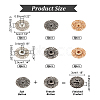  24Pcs 3 Colors Alloy & Brass Snap Buttons FIND-NB0003-69-2