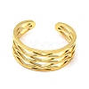 Real 18K Gold Plated Titanium Steel Cuff Earrings EJEW-D072-01A-G-1