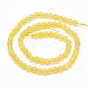 Natural Honey Calcite Round Beads Strands G-N0081-4mm-12-3
