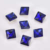 Pointed Back & Back Plated K9 Glass Cabochons RGLA-E017-08A-A-2