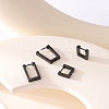 Simple Rectangle Stainless Steel Hoop Earrings OA6686-3-5