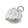 Texture Heart Rack Plating Brass Pendants Charms KK-I716-10P-2