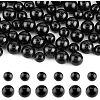 SUPERFINDINGS 400Pcs 2 Styles Undyed Natural Ebony Wood Beads WOOD-FH0001-99-1