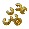 Brass Crimp Beads Covers X-KK-G016-G-1