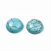 Craft Findings Dyed Synthetic Turquoise Gemstone Flat Back Dome Cabochons TURQ-S266-10mm-01-2