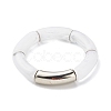 Chunky Curved Tube Beads Stretch Bracelets Set for Girl Women BJEW-JB06947-4
