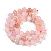 Natural Pink Aventurine Beads Strands G-H057-A07-01-3